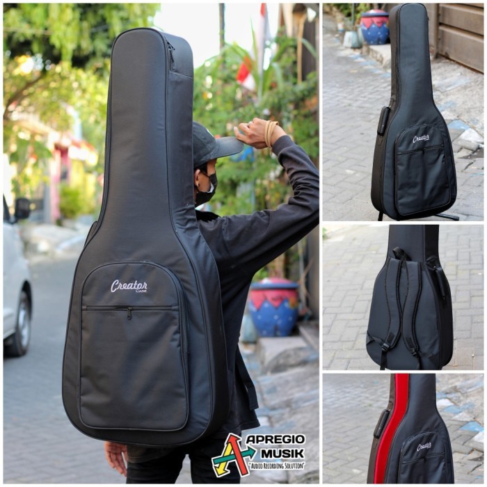 Creator Gigbag Case Gitar Akustik Jumbo Base Series Tas Gitar