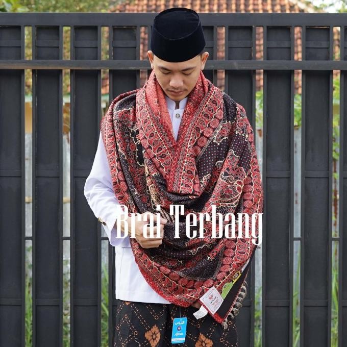 Sorban kashmiri panjang loncer almas full bordir bahan wool