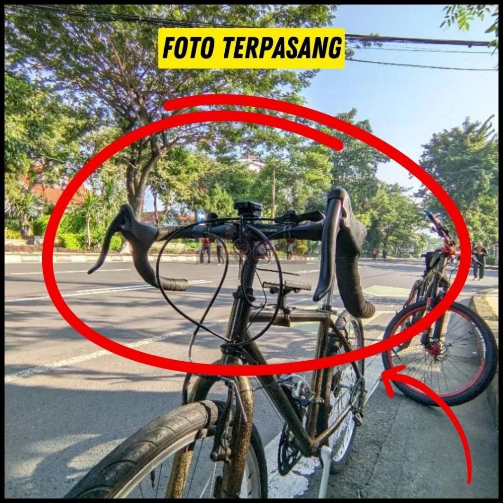 ORIGINAL TRG Paket stang setir sepeda fixie dropbar roadbike non os dan rem + bar tape fixie sepeda 