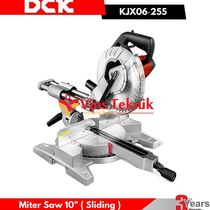DCK KJX06255 Miter Saw Sliding Mesin Gergaji Kayu Miter Saw 10"