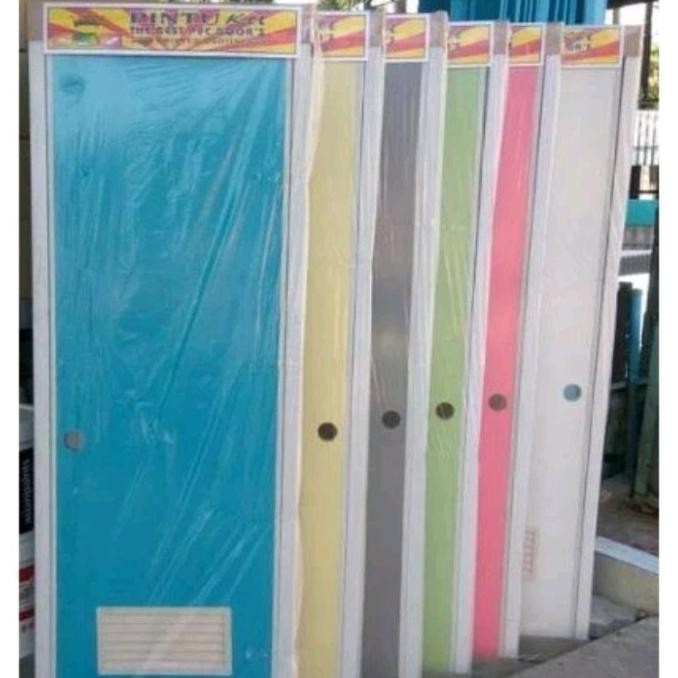 Produk Baru PINTU PVC KAMAR MANDI WC TOILET PHOENIX 70X195 POLOS WARNA