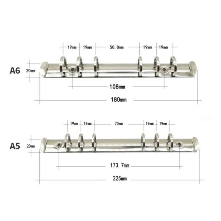 

VIRAL A5 Binder Kulit PU 6 Ring Silver Na-138