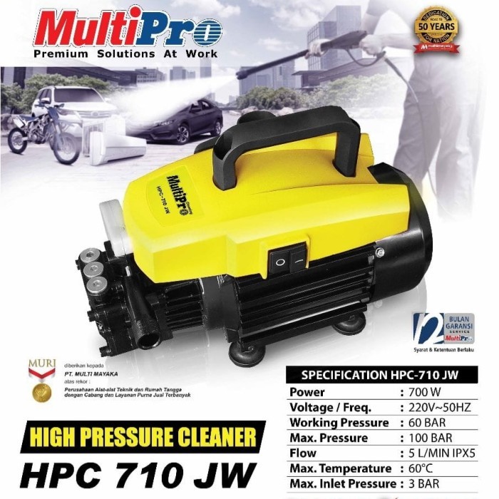 TERBARU MULTIPro Jet Cleaner HPC 710JW Steam Cuci Mobil/Motor