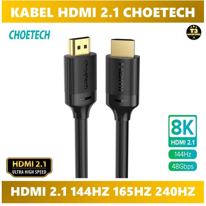 HDMI 2.1 Cable 144Hz 165Hz 240Hz Full HD @ 240Hz - 2K @ 144Hz