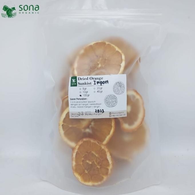 

SALE! DRIED ORANGE IMPORT 100 GR - JERUK IRIS KERING - SONA