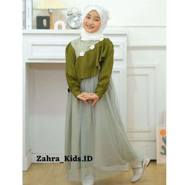 Gamis Anak Perempuan 5 7 8 12 Tahun Lebaran 2025 Games 1 Set Plus Jilbab Usia 13 15 Taun Cewek Gamis