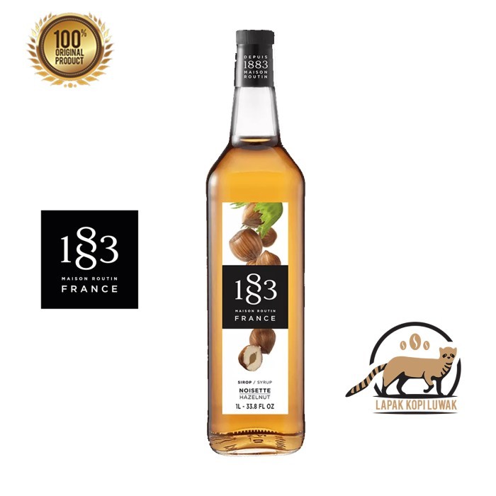 

Hazelnut Syrup merk 1883 Maison Routin