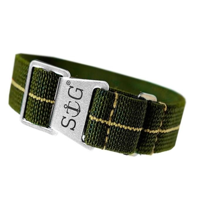Strapguy Mn Style 22Mm Olive Green & Sand Strap