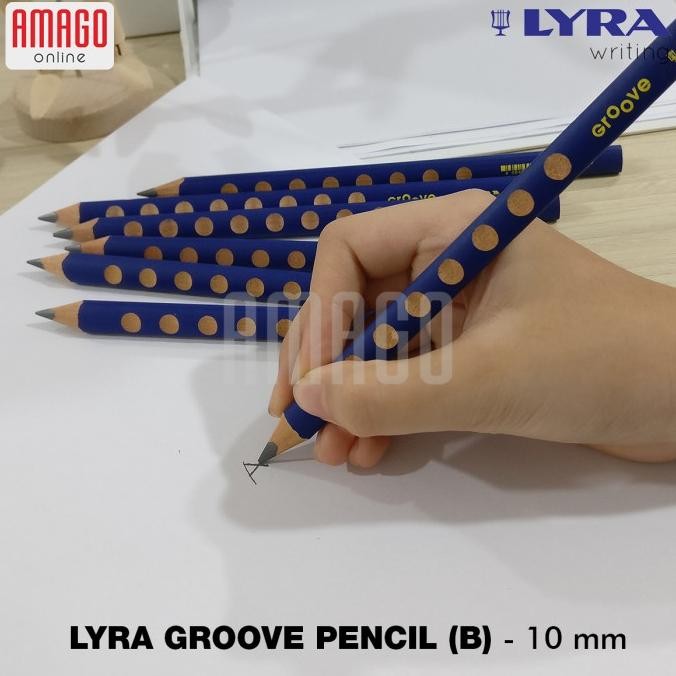 

Paket - 1 Kotak Isi 12 Bh - Lyra Groove Pencil Jumbo (B) - Black 10Mm Original Dan Terpercaya