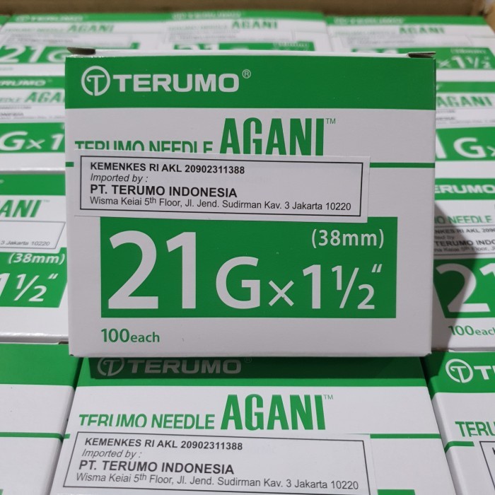 Needle Terumo 21 G AGANI / Jarum Terumo 21G / Terumo Needle