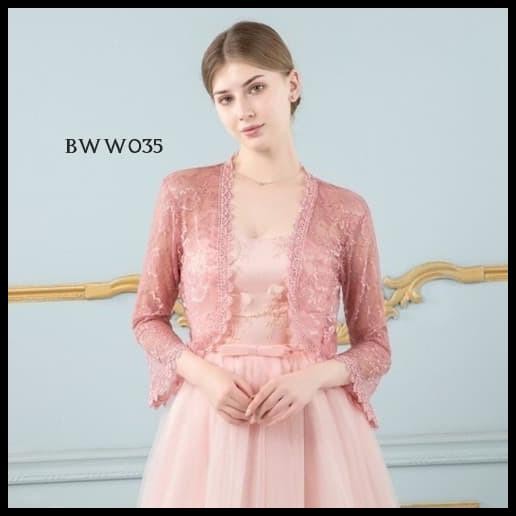 terbaru outwear cardigan bolero lengan panjang lace pesta wedding salem bww035 best seller