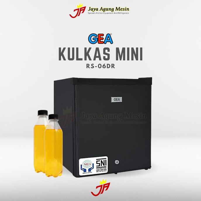 Gea Kulkas Portable Rs-06Dr (Black)/Kulkas Mini Gea/