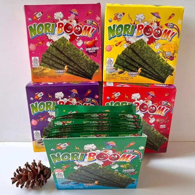 

trius (1 dus) noriboom snack rumput laut 5 varian rasa