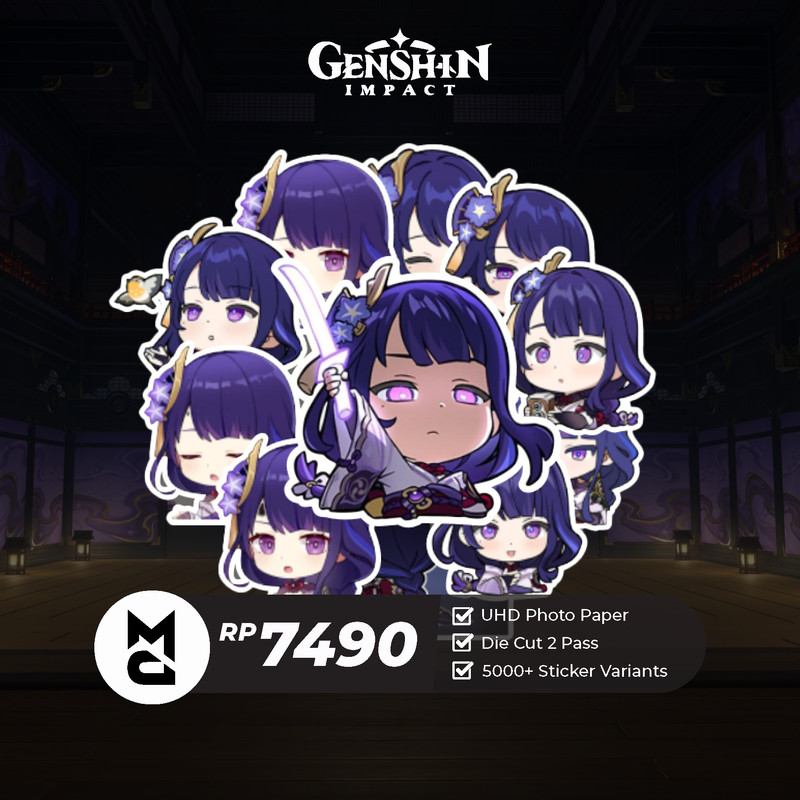 

Sticker Genshin Impact Raiden Shogun 2 Sticker Anime Aesthetic Lucu Sticker Helm Laptop Motor Hp