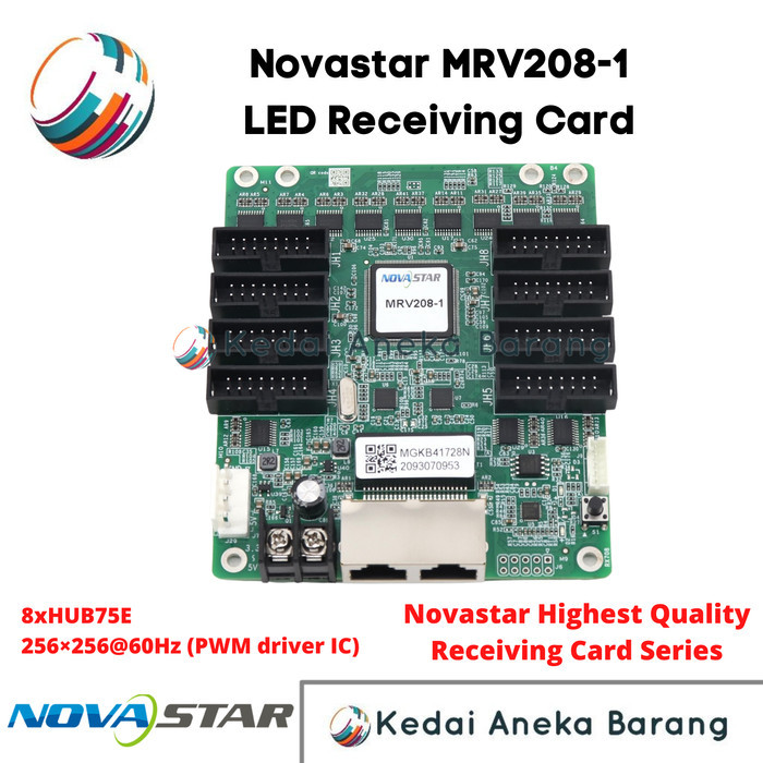 TERBARU Novastar MRV208-1 MRV208 LED Receiving Card RC Videotron HUB75 MRV328