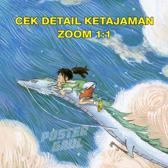 Poster Prima Reproduksi Spirited Away (Versi China) #Tos25 - 68X100 Cm Termurah