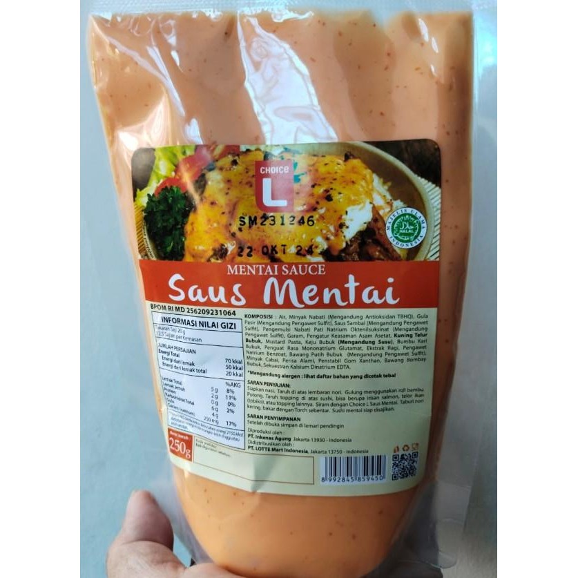 

Choice L Ao Au Mentai 250Gr Halal Bpom