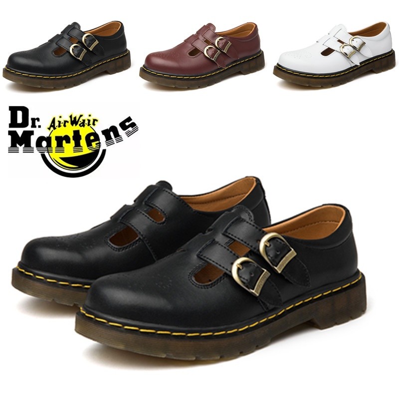 Dr. Martens Sepatu Martin Wanita Sepatu MARYJANE Mary Jane Sepatu Martin Kulit Asli Sepatu Kasual Wa