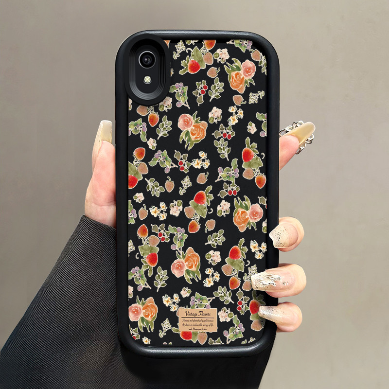 Casing Hp VIVO Y91C Y90 Y1s Case Casing Softcase layar penuh motif bunga kecil HP Kesing baru pelind