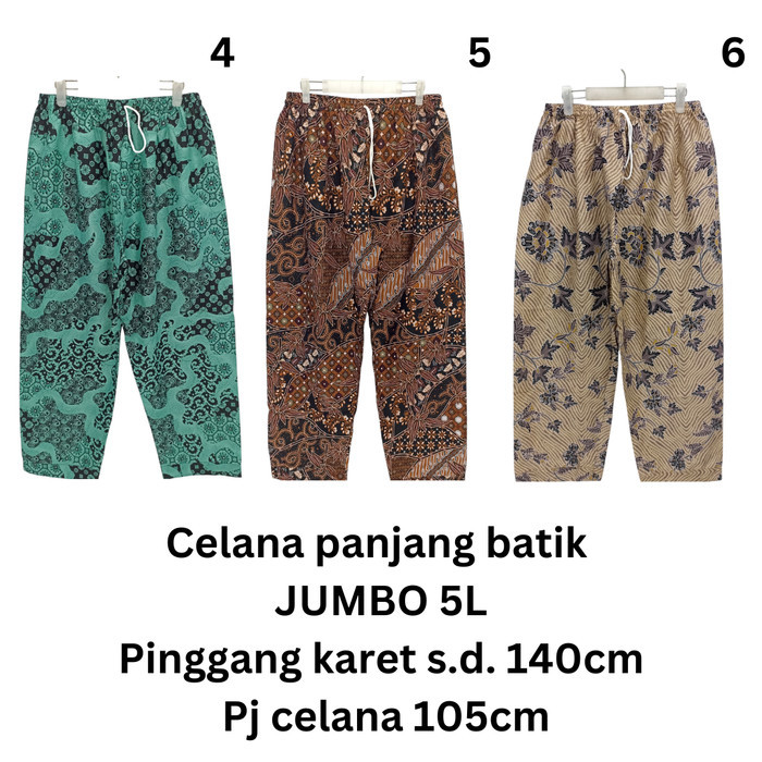 celana panjang batik pria JUMBO (5L)