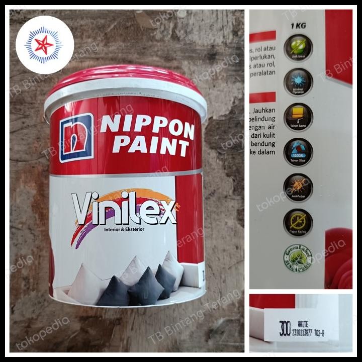 Vinilex 1 Kg White 300 Cat Tembok Warna Putih Nippon Paint