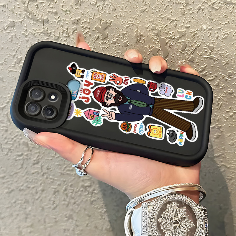 Casing Hp Untuk OPPO A15 A15s A35 Case Casing pola Happy Grandpa Kasing HP Softcase Silikon Kasing A