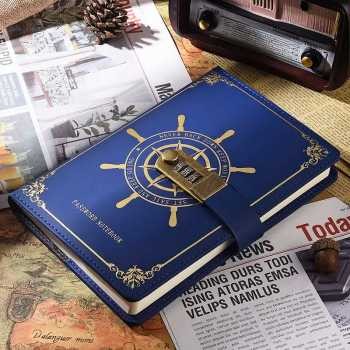 

TODDI Buku Jurnal Leather Vintage Pirate A5 200 Halaman Grid with Lock