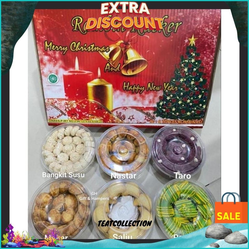 

Kue Kering Natal & Tahun Baru Isi 6Ktk/ Paket Bestseller Bhn Premium/Terima Reseller&Grosir/ Hampers Siap Kirim