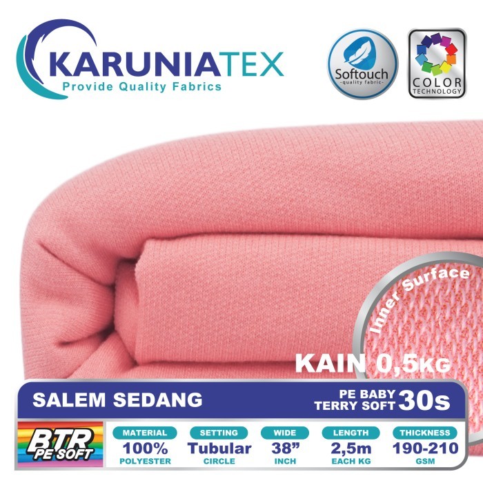 

Bahan Baby Terry PE Soft 30s 0,5Kg Salem Sedang Karunia Textile