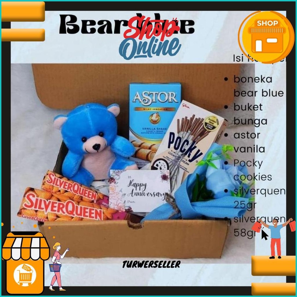 

Hadiah Valentine Gift Box Hampers Coklat Silver Queen Ulang Tahun Anniversary Graduation Gratis Ongkir