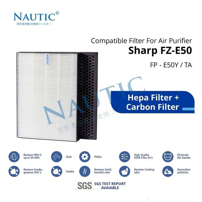 Sharp FP-E50TA Pembersih Udara HEPA Filter