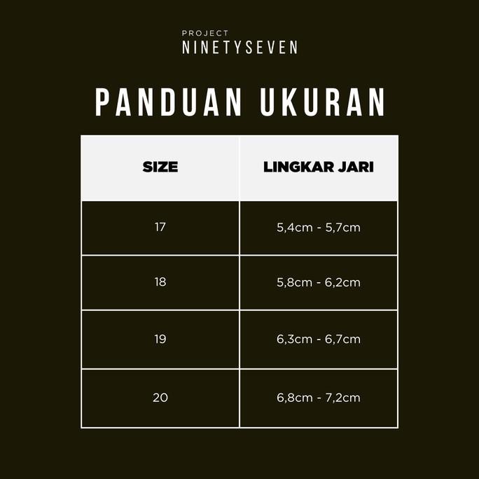 ETERNAL Ring Cincin Titanium Anti Karat Pria Wanita - Project 97 DS10