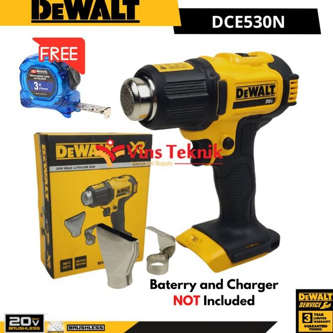 HOT GUN Mesin Pemanas Hot Gun Heat Gun Cordless DEWALT DCE530N DCE530