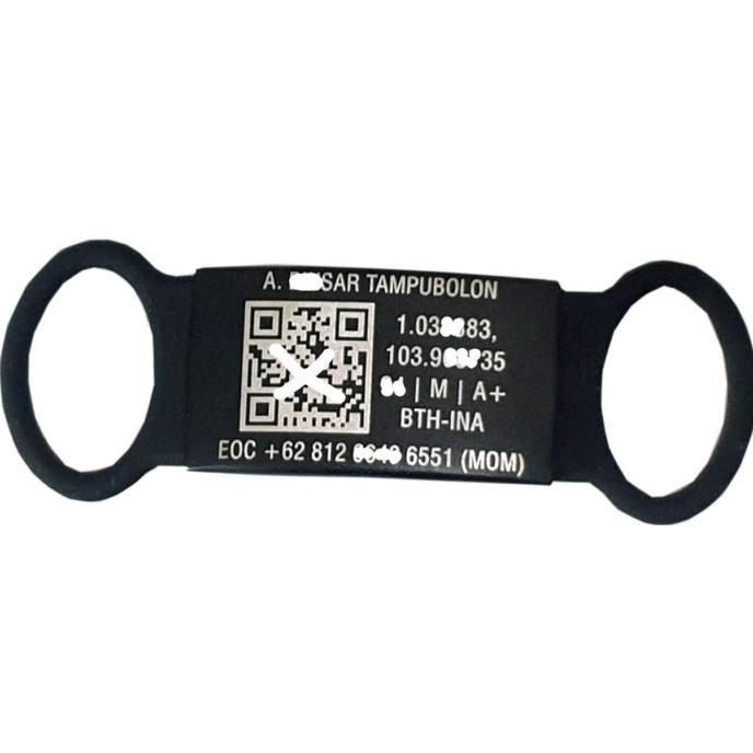 Plat Hitam Data Identitas Di Jam Tangan- Jam Identitas