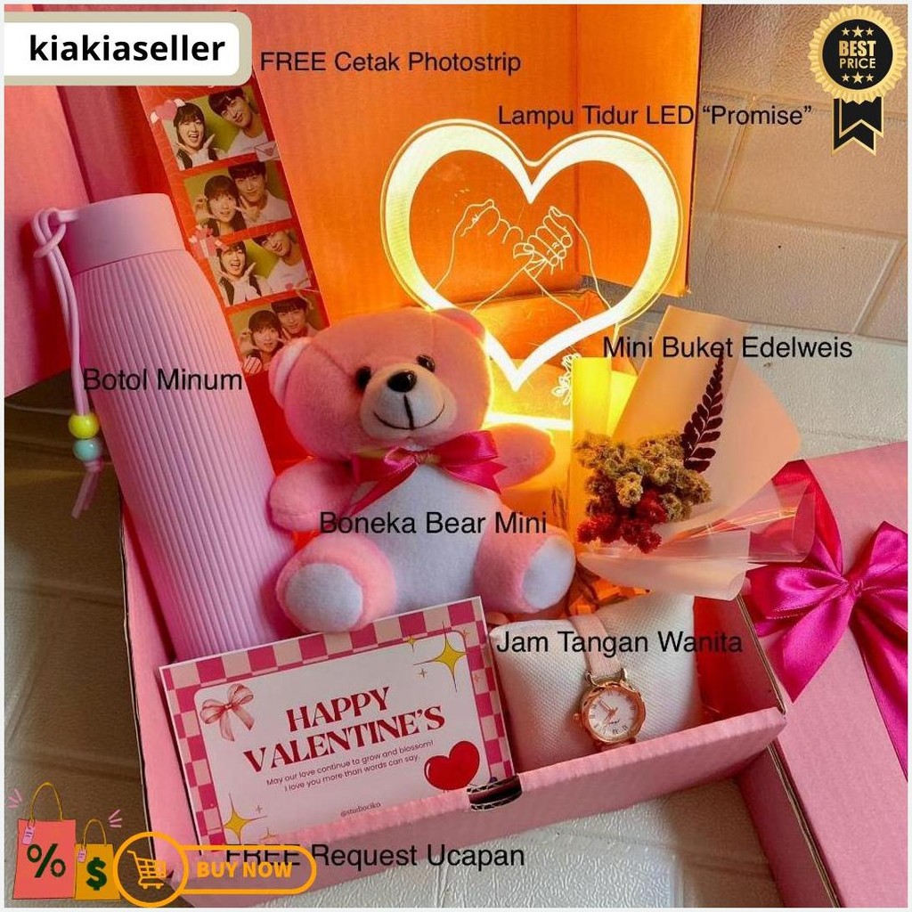 

Hampers Cokelat Valentine Pink Edition Paket Kado Ulang Tahun Cewek Gift Box Anniversary Pacar Siap Kirim