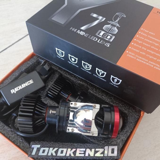 Sepasang Lampu Y7D H4 Mini Projie Led Lens Original 50 Watt