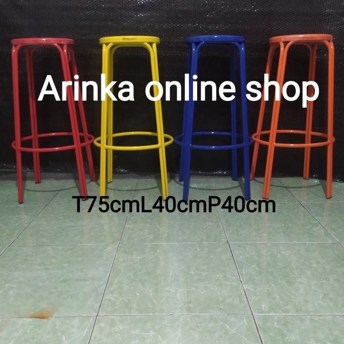 Kursi Baso Besi Dingklik Tinggi 75Cm