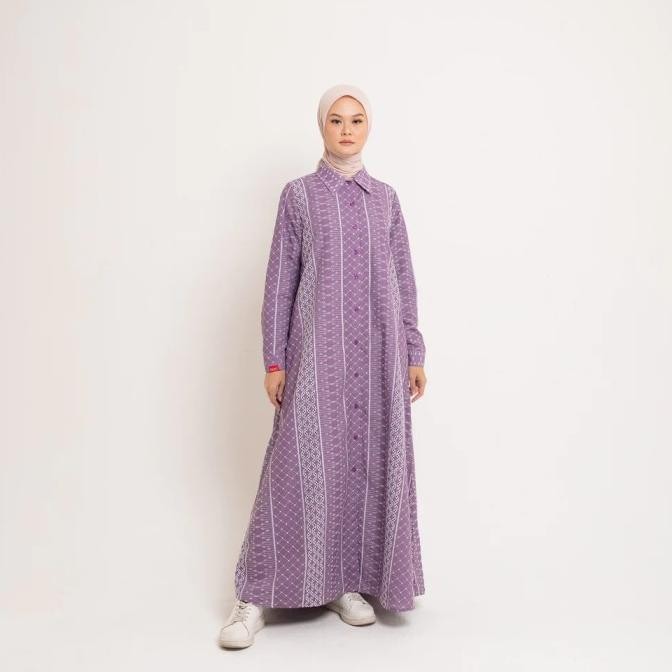 Dress wanita dewasa dauky l dress lace cotton gamis terbaru original