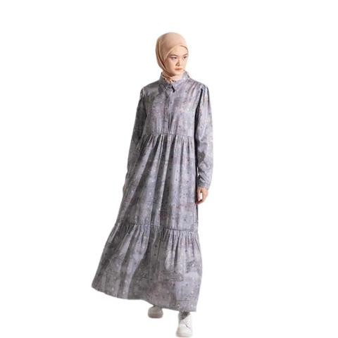 Dress Wanita Muslim Dauky Gamis L Dress Bohe Series