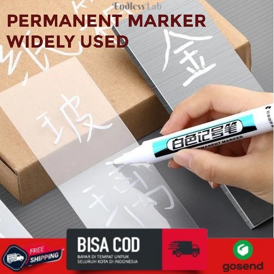 

Spidol Permanen Multifungsi Waterproof Quick Dry Oily Marker 2.5mm 10 PCS - A-219