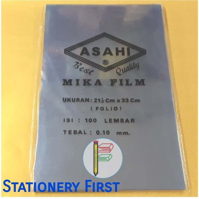 

Mika Film Mika Plastik Jilid Asahi F4 Folio 0.10 mm 100 Lembar