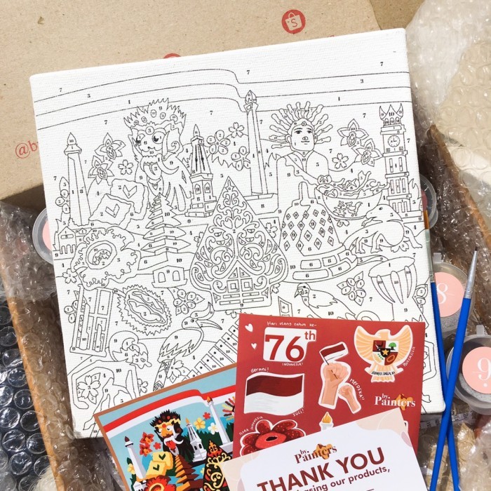 

PROMO! Paint By Numbers [Heritage] ByPainters Painting Kit 20x20 cm