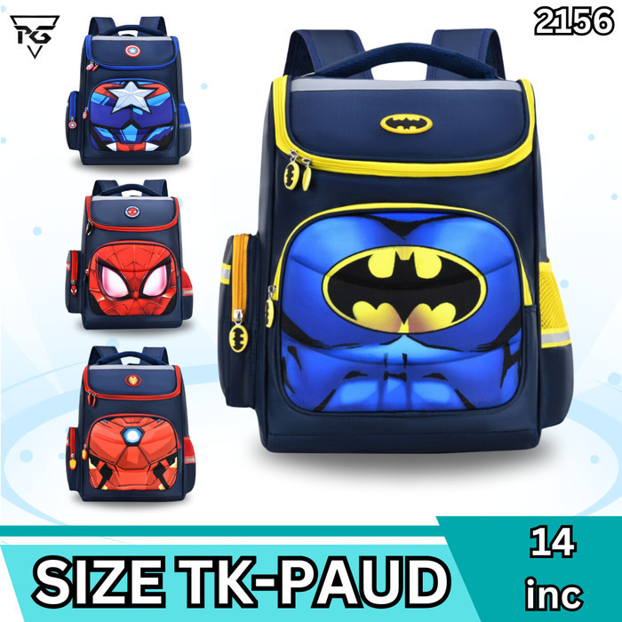 Tas sekolah anak laki laki tk karakter 3D timbul import quality Ransel Anak Cowok