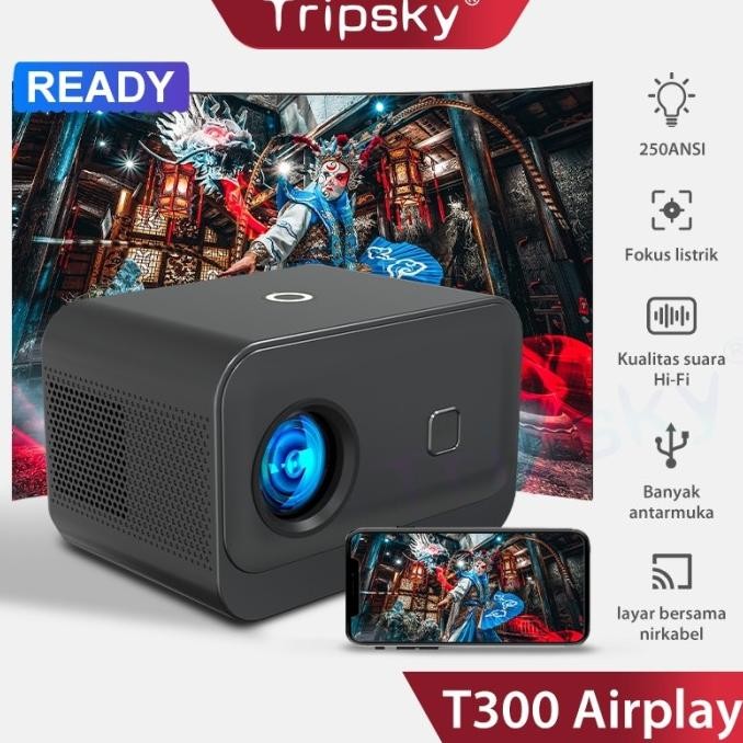Proyektor Tripsky T300 1080P Hd Home Theater Proyektor