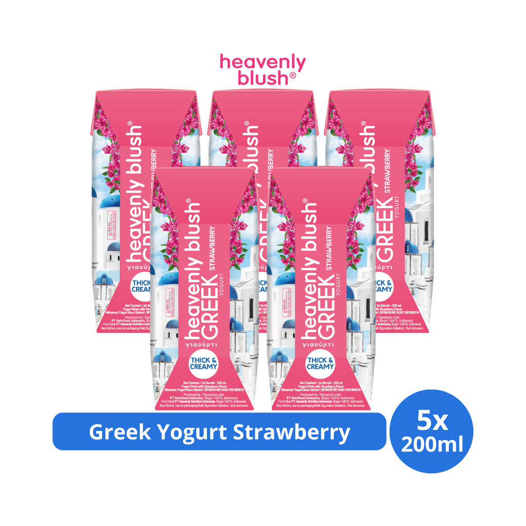 

Heavenly Blush Greek Yogurt Strawberry 200ml x 5 pcs