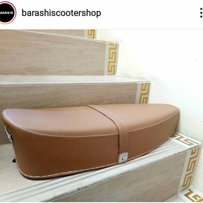 Jok Panjang Vespa Largeframe Super Sprint Px Series Warna Coklat