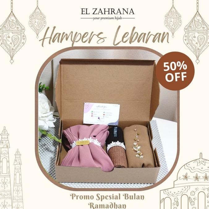 

Hampers Ramadhan Kado Hadiah Lebaran - Parsel Hijab Set Box Paket 2