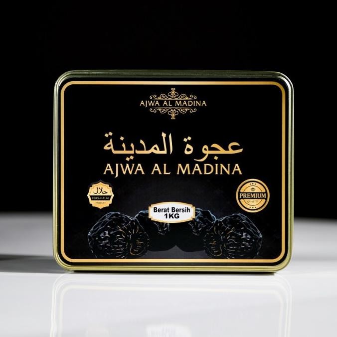 

Kurma Ajwa Kaleng 1Kg Ajwa Al Madina Kurma Nabi Asli Madinah Grade A