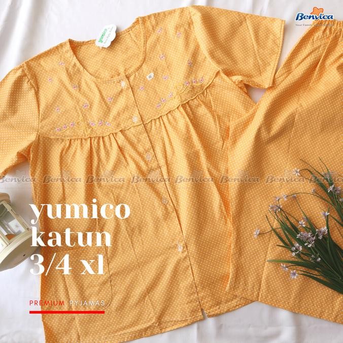BAJU TIDUR SETELAN 3/4 XL KATUN PREMIUM YUMICO Terlaris