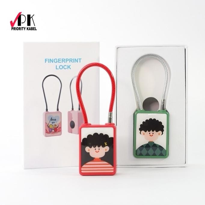 EXCLUSIVE Gembok Sidik Jari Pintar Serbaguna Lucu Smart Fingerprint Padlock SG-100 Daily Use Keychai